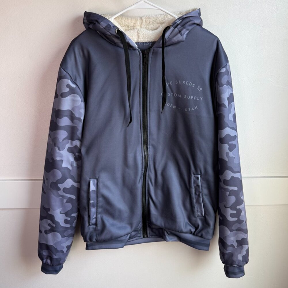 She Shreds Co Gray Camo Full Zip Jacket